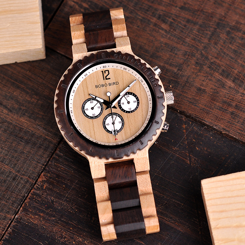 R08 Classic Wooden Analog Quartz Watch photo 3