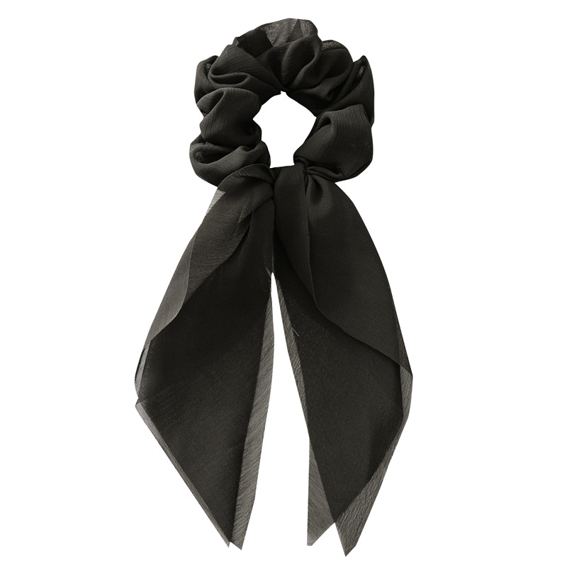 Tassel Ribbon Bow Chiffon Thin Hair Tie photo 2