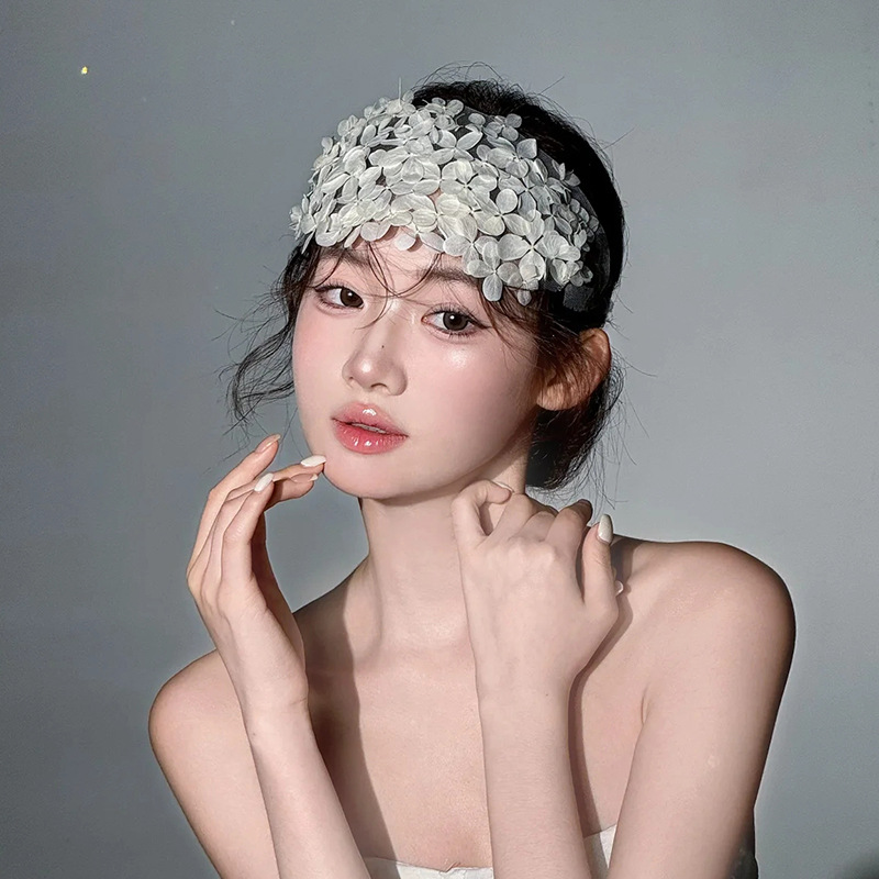 White Half Garland Headband Hair Band Head Accessories photo 3