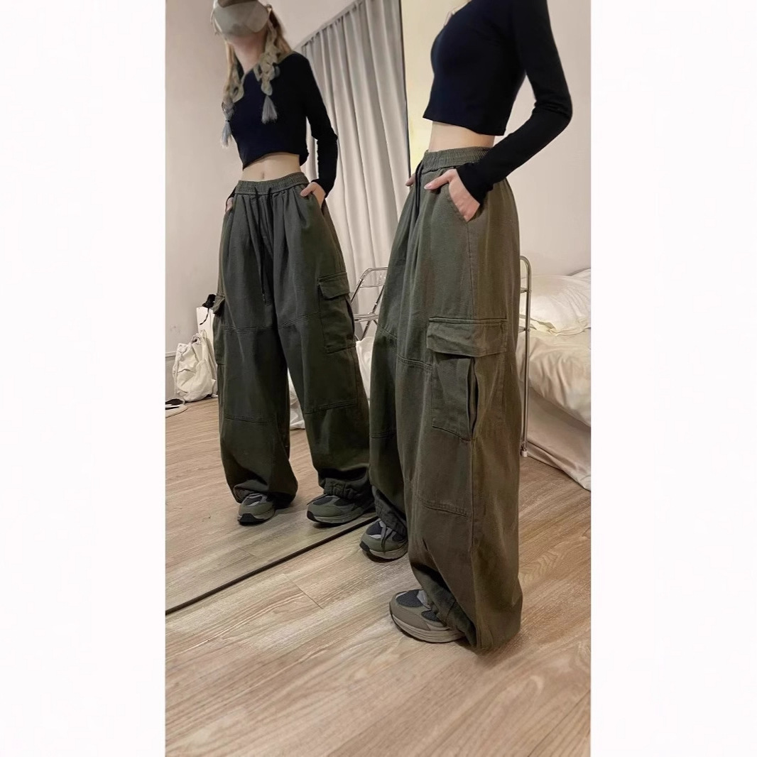 American-style Vintage Multi-pocket Work Pants photo 5