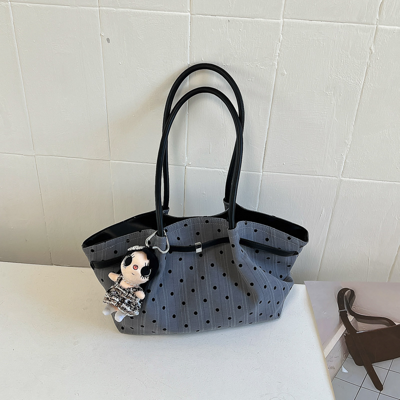 Korean-style Striped Polka-dot Tote Bag For Women New Autumn Winter photo 2