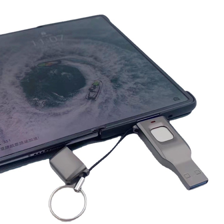 Fingerprint USB Disk Encrypted Data Security Computer Cellphone Dual-use photo 4