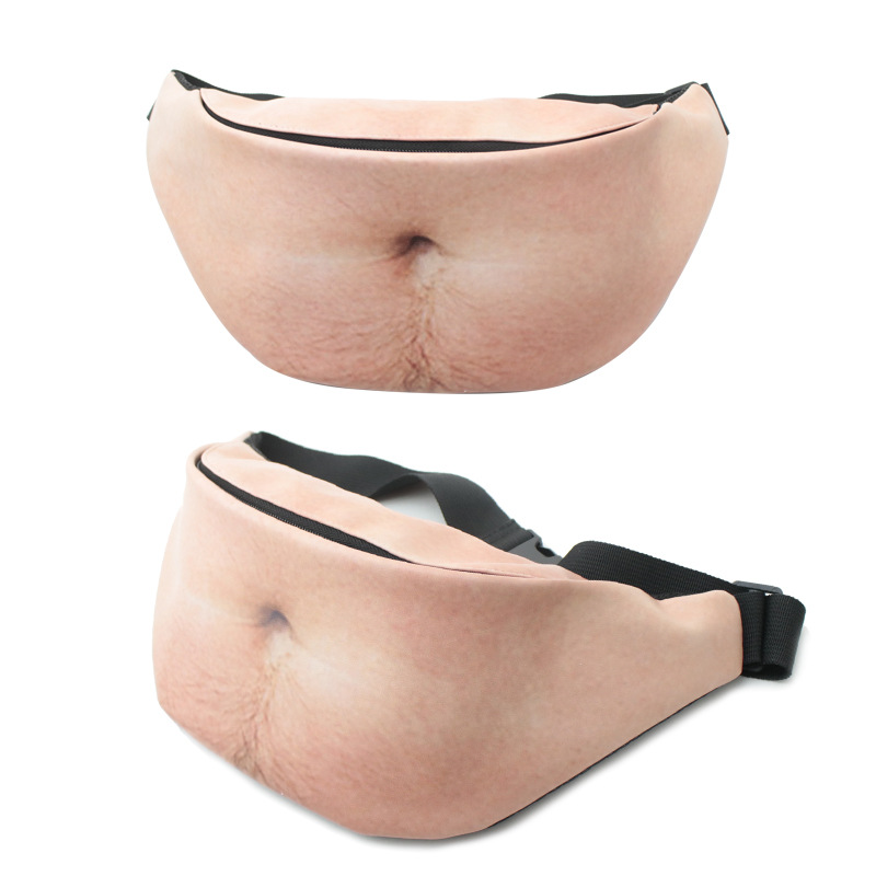Creative Belly Waist Bag Beer Belly Leather Waist photo 5