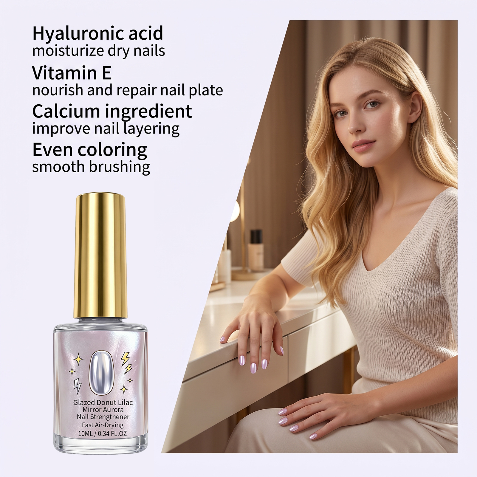 Multi-color Refractive Gradient Nail Gel Polish - High Gloss Long-lasting Non-fading DIY At-home Manicure Top Coat photo 2