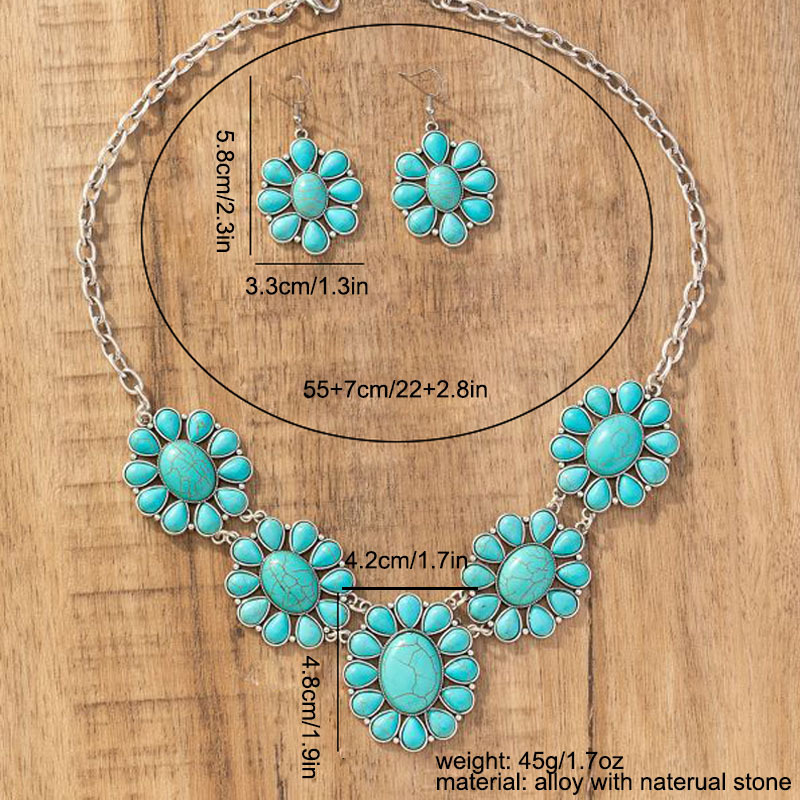New Vintage Earrings Necklace Exquisite Fashion Necklace Bohemian Party Accessories photo 7