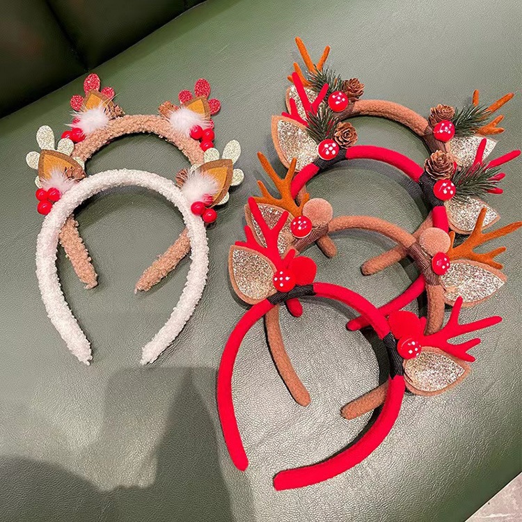 Christmas Ornament Headpiece Cute Antler Hairband photo 4