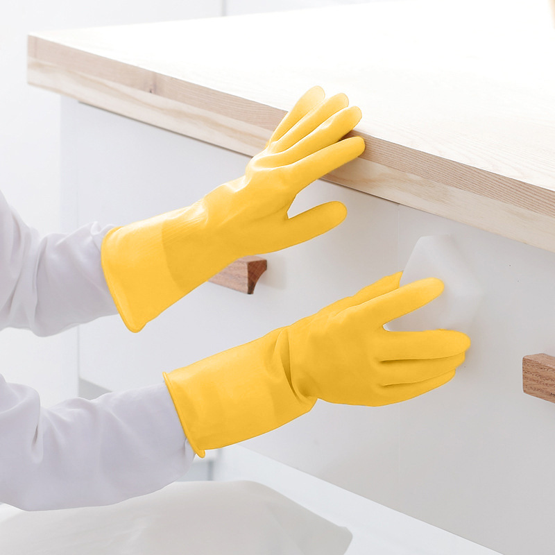 Thickened Rubber Band Dishwashing Gloves Household photo 5