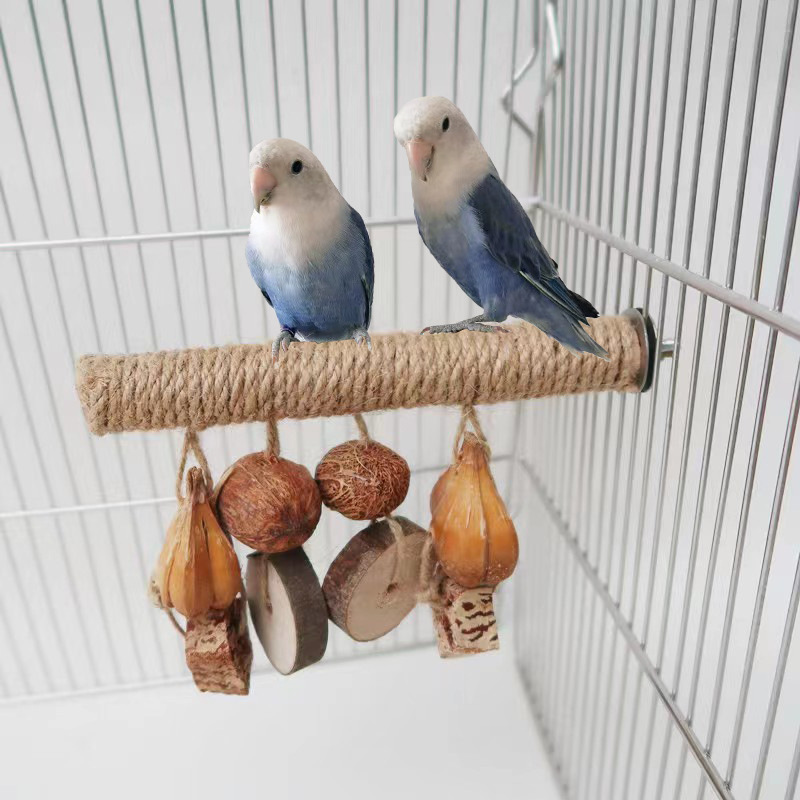Parrot Supplies Stand Rod Hemp Rope Braided Bird Toy photo 1