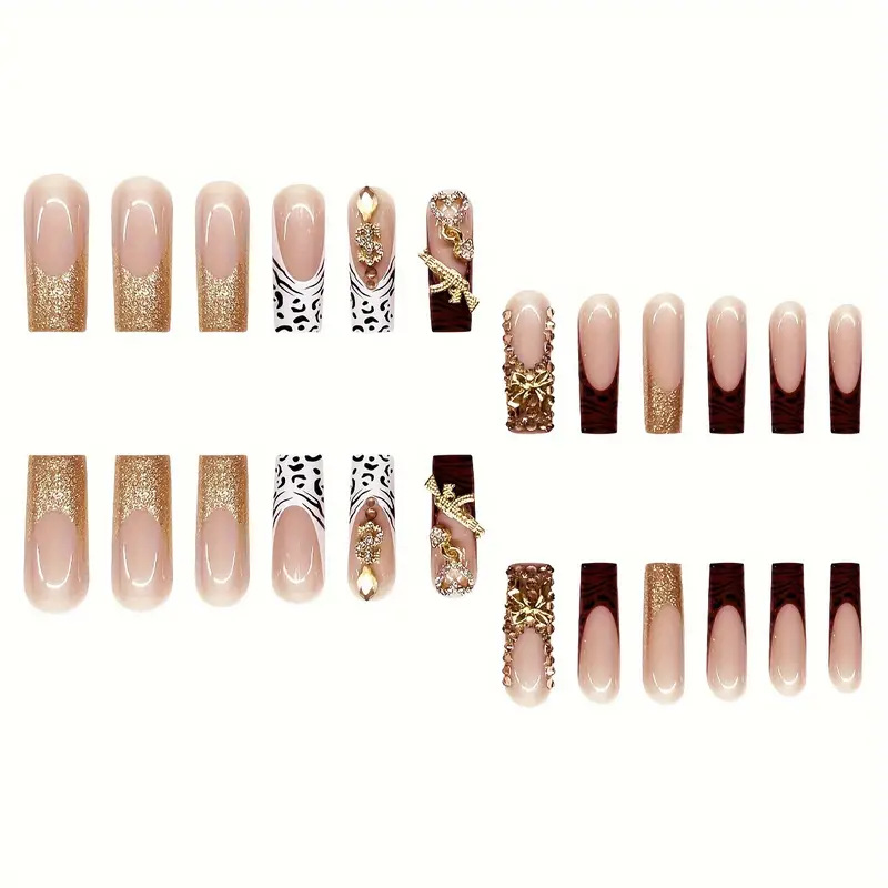 Bow-knot Flower Wearable Nail Tips Fake Nails photo 2
