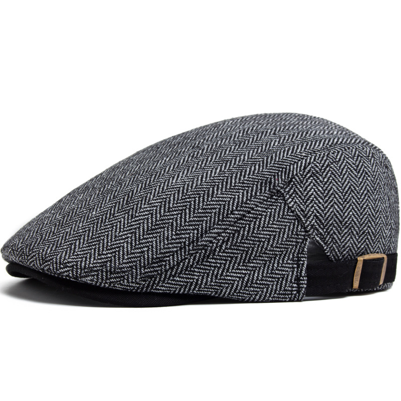 Mens Retro Herringbone Peaked Cap photo 6