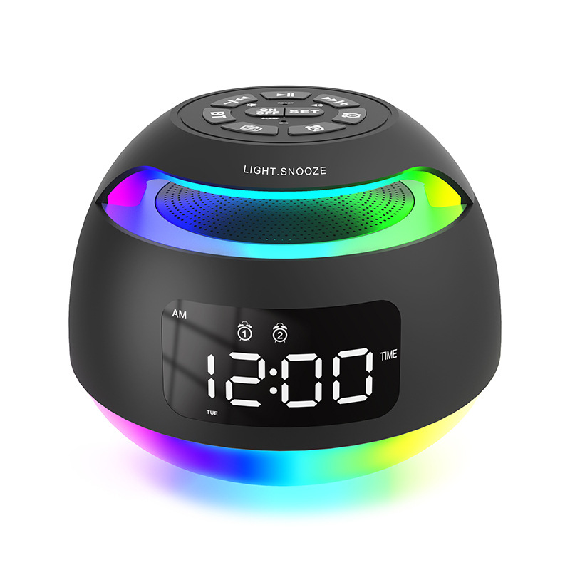 Bluetooth Speaker LED Radio Alarm Desktop Colorful Electronic Alarm Clock photo 8