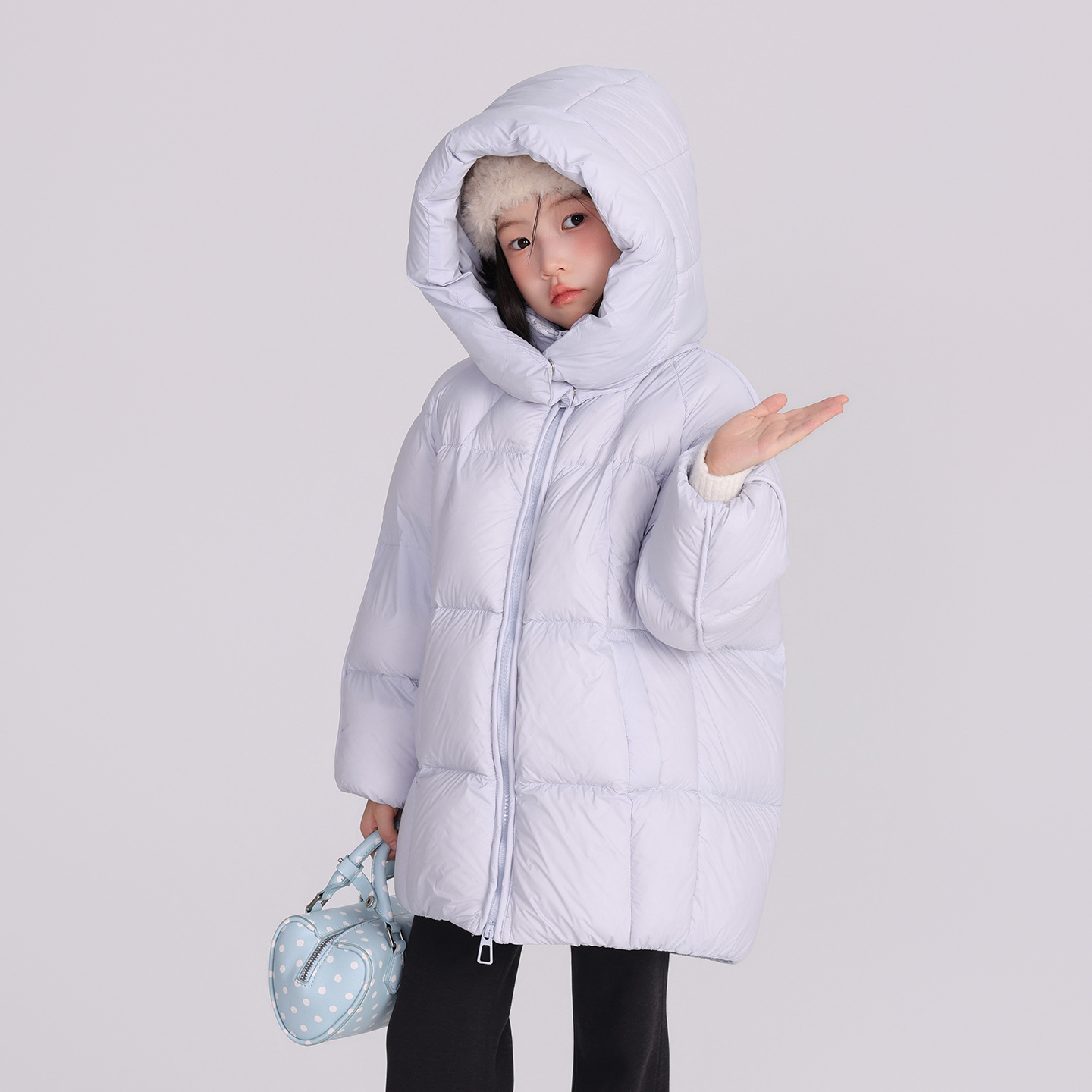 New Thickened Candy-colored Hooded Long Down Jacket Winter Cold-resistant Coat photo 3