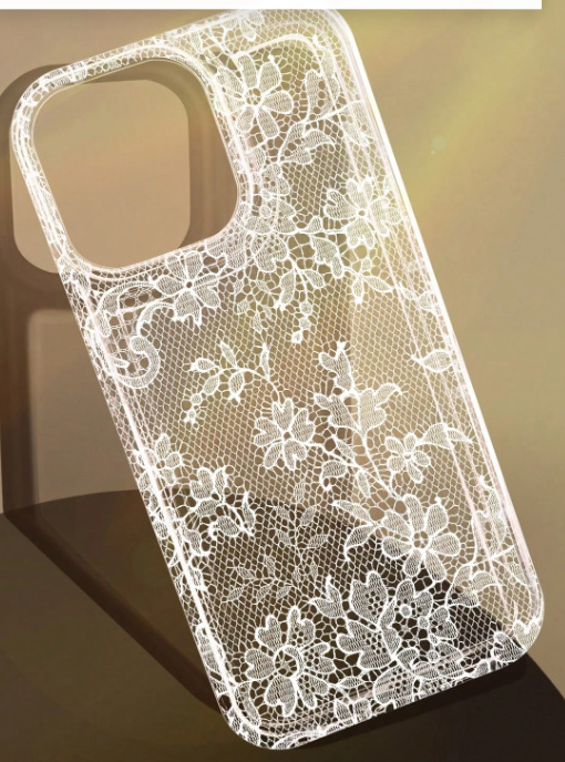 White All-over Floral-pattern Phone Case photo 3