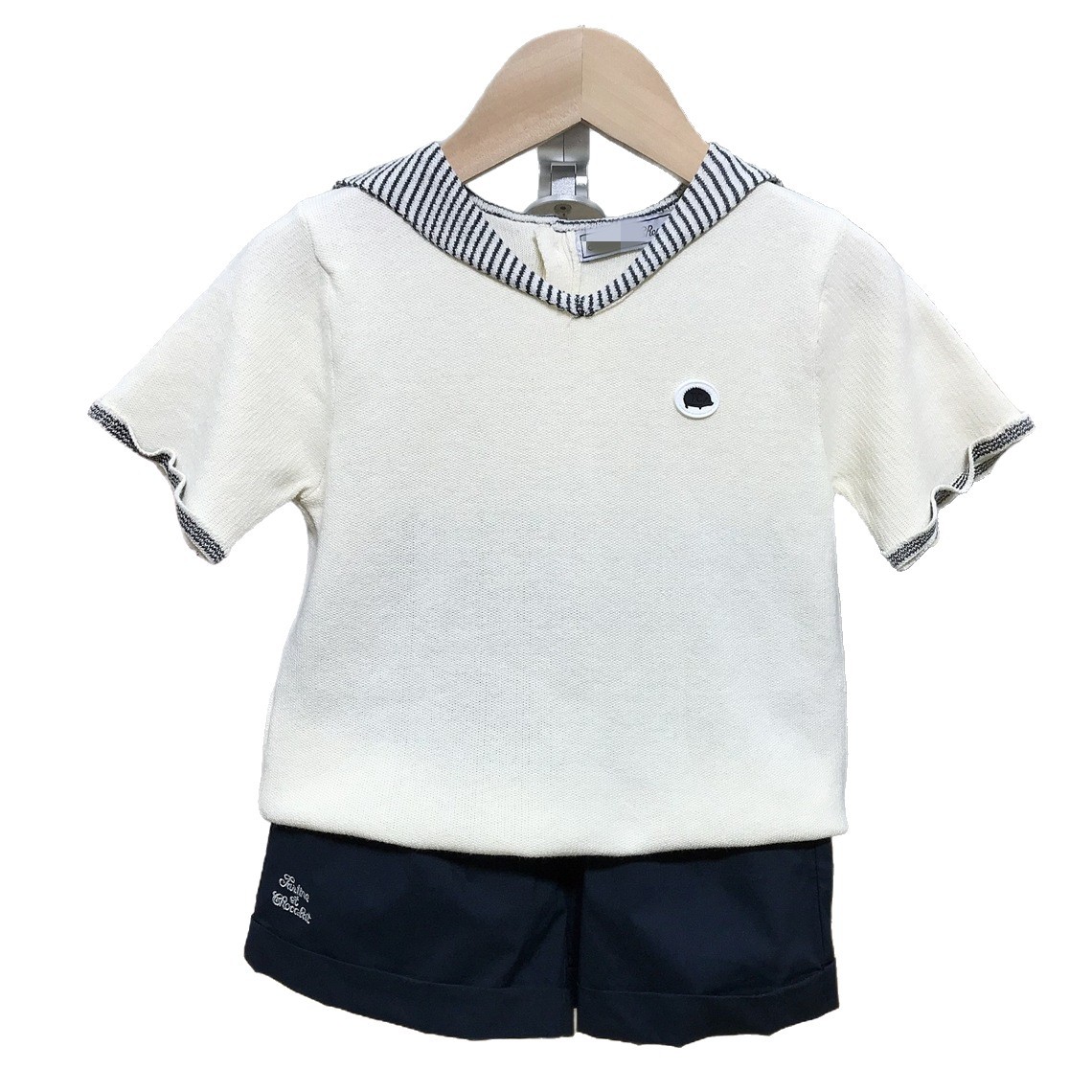 Summer New Arrival Knitted Short-sleeve Tops And Shorts For Baby Boys And Girls photo 5
