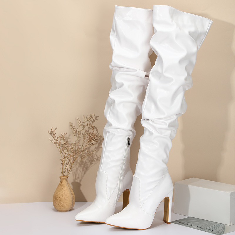 Chunky-heeled Womens Boots With A Side Zipper photo 3