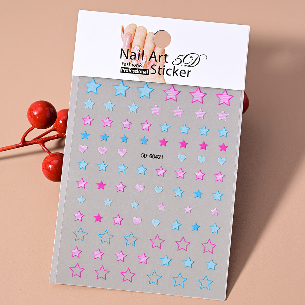 5D Embossed Nail Art Stickers photo 7