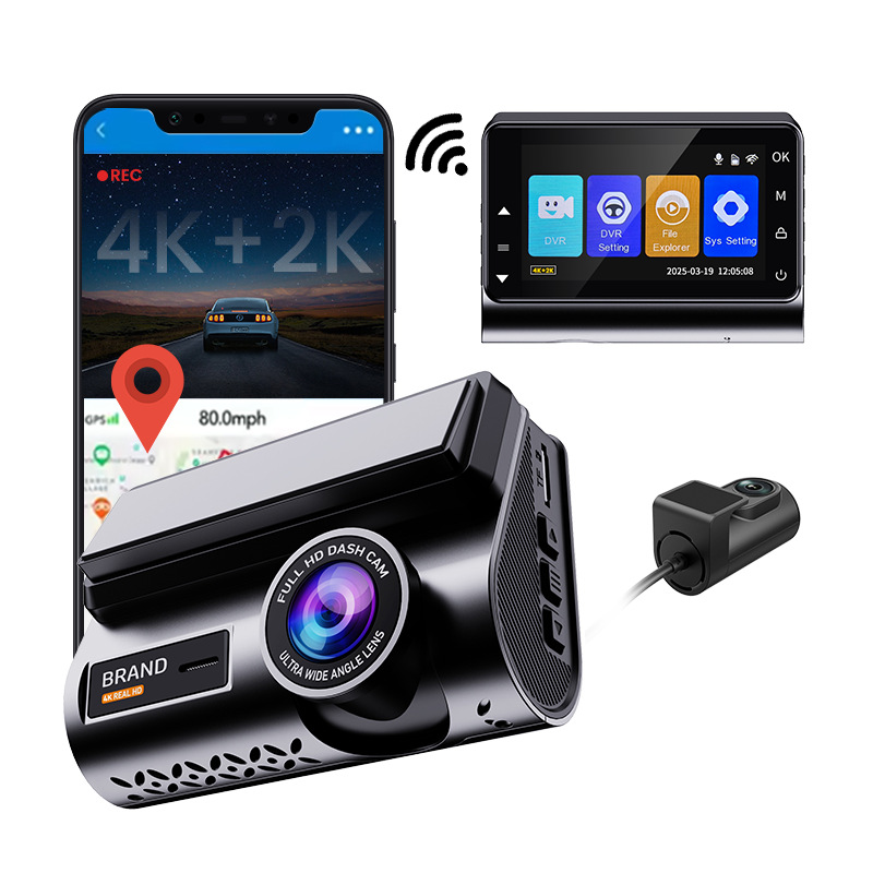 3-inch 4K 2K Front-and-rear Dual-camera HD Dash Cam photo 5