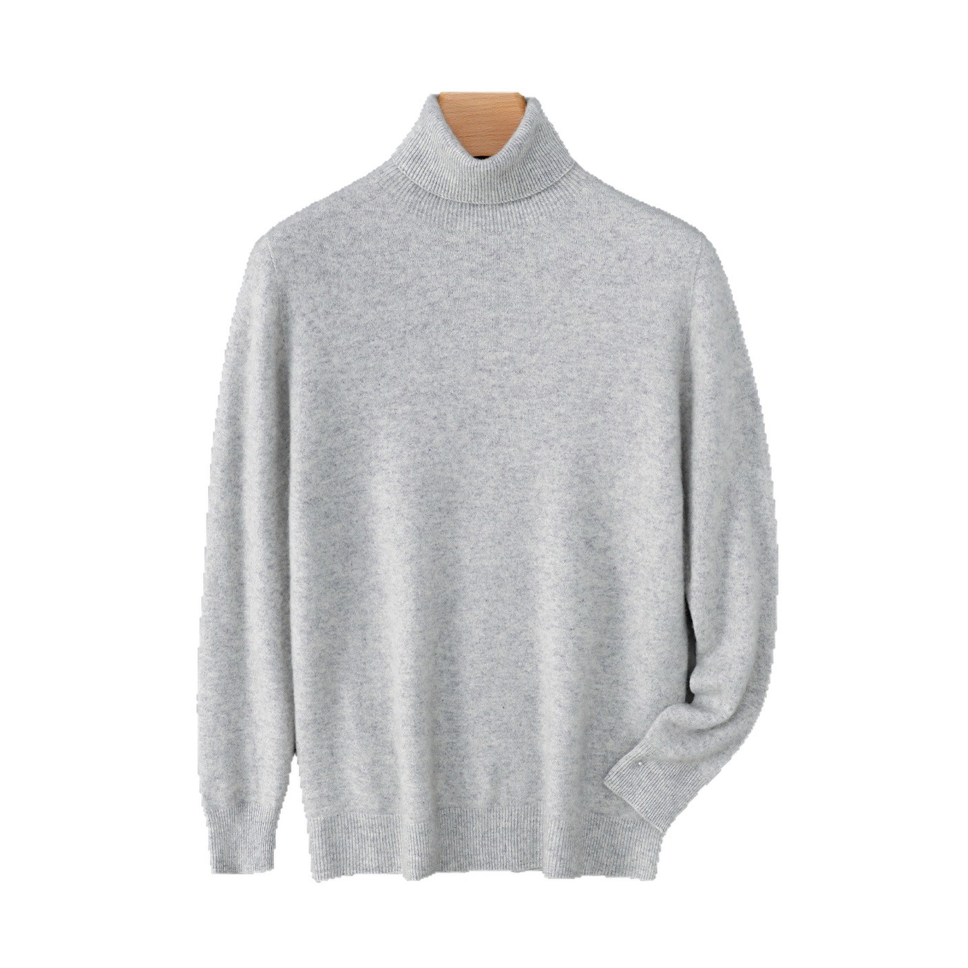 Men's Loose-fitting Knitted Wool Turtleneck Sweater photo 4