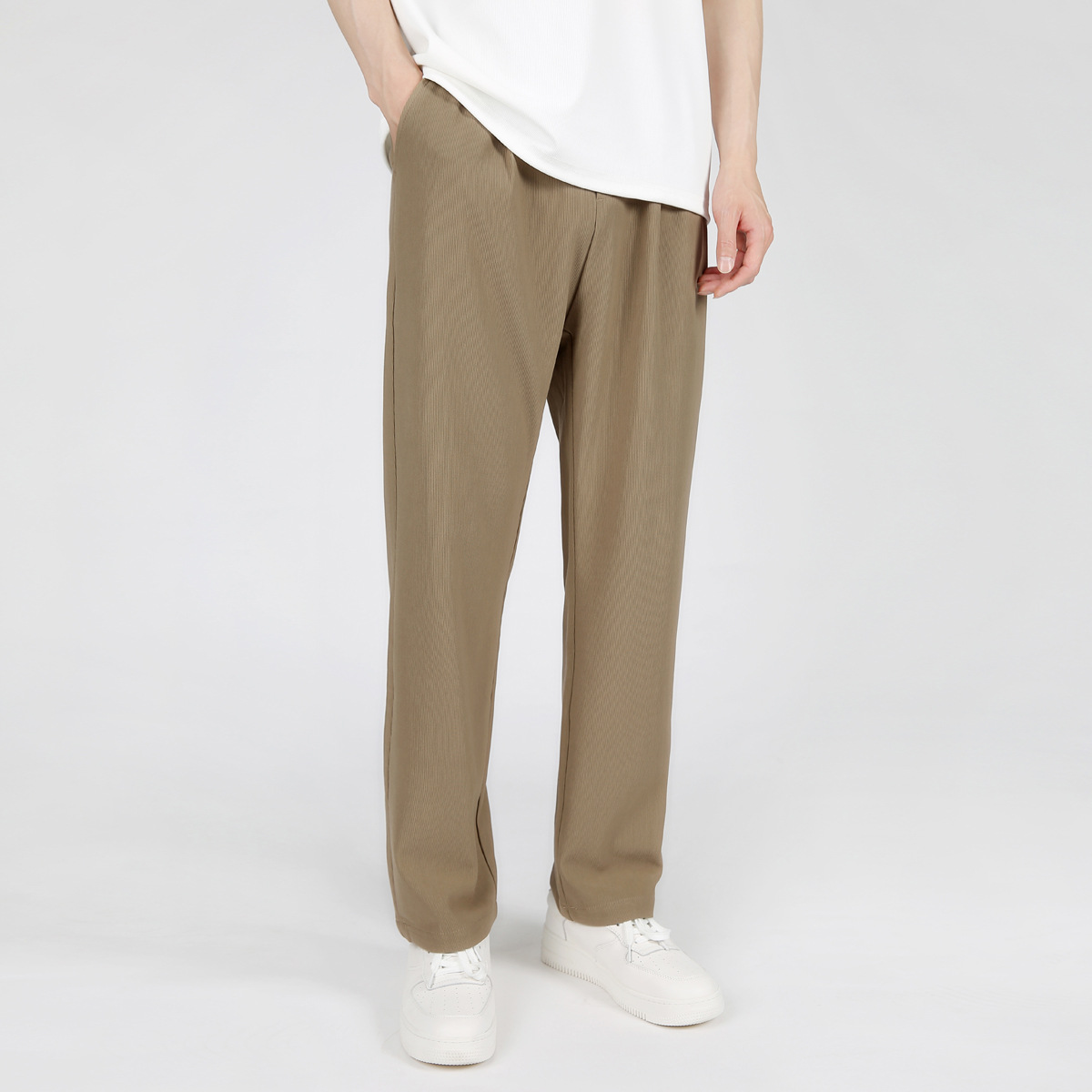 Casual Drawstring Mens Slimming Loose-fitting Trousers photo 1