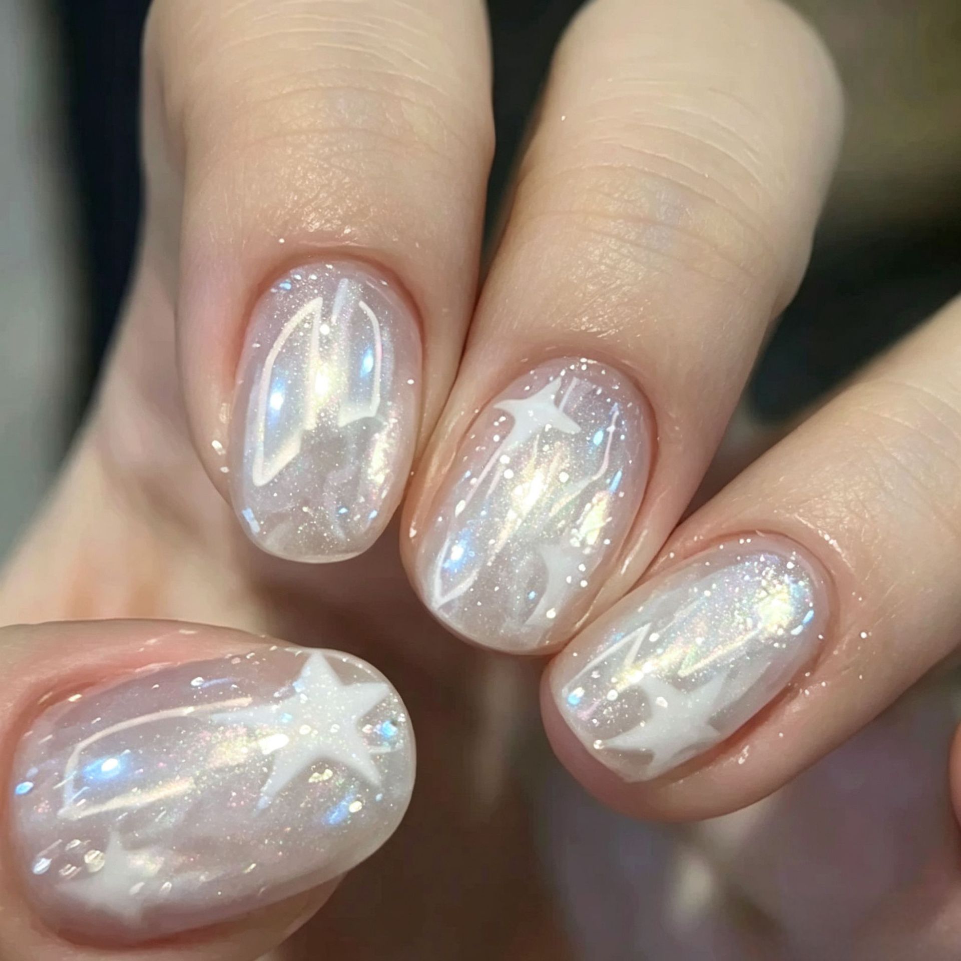 Handmade Wearable Nails With Cat-eye Glass Beads photo 2