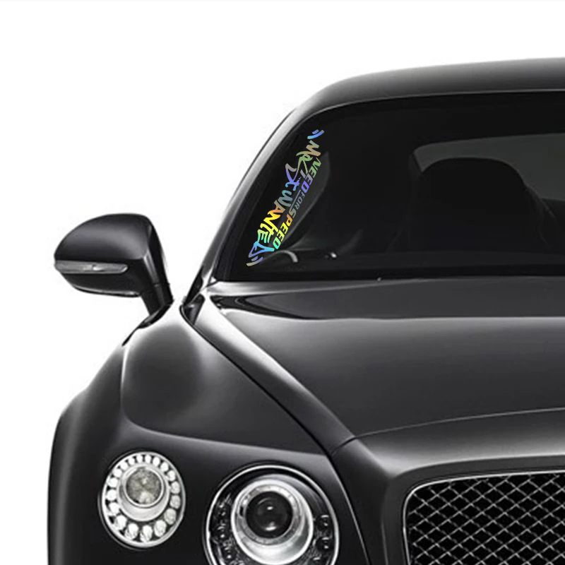 Car Sticker Colorful Laser Effect Speed Design For Car Body And Window Glass Funny Decorative Decal photo 2