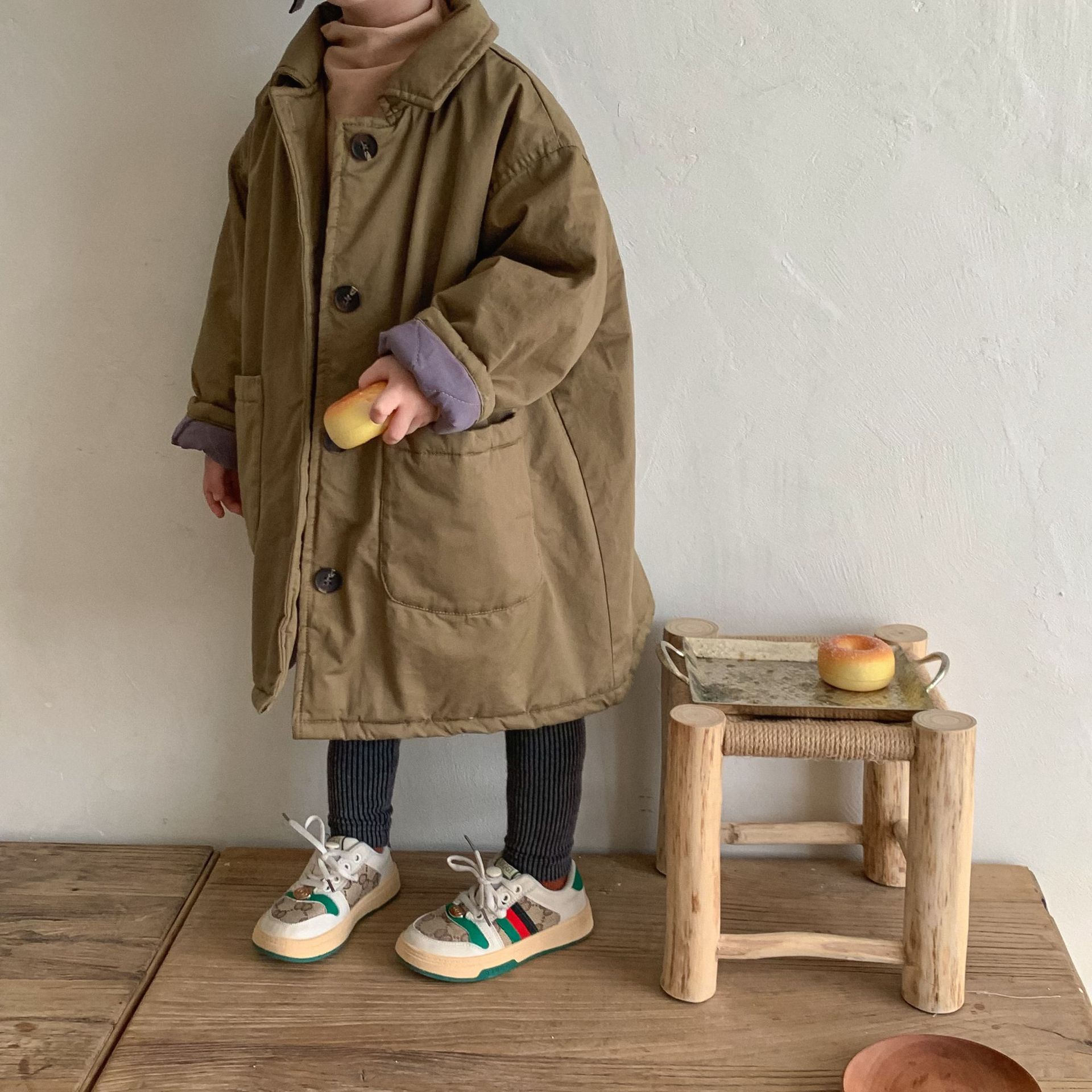 Mid-length Padded Cotton Coat For Little Girls Extra Warm And Thick photo 4