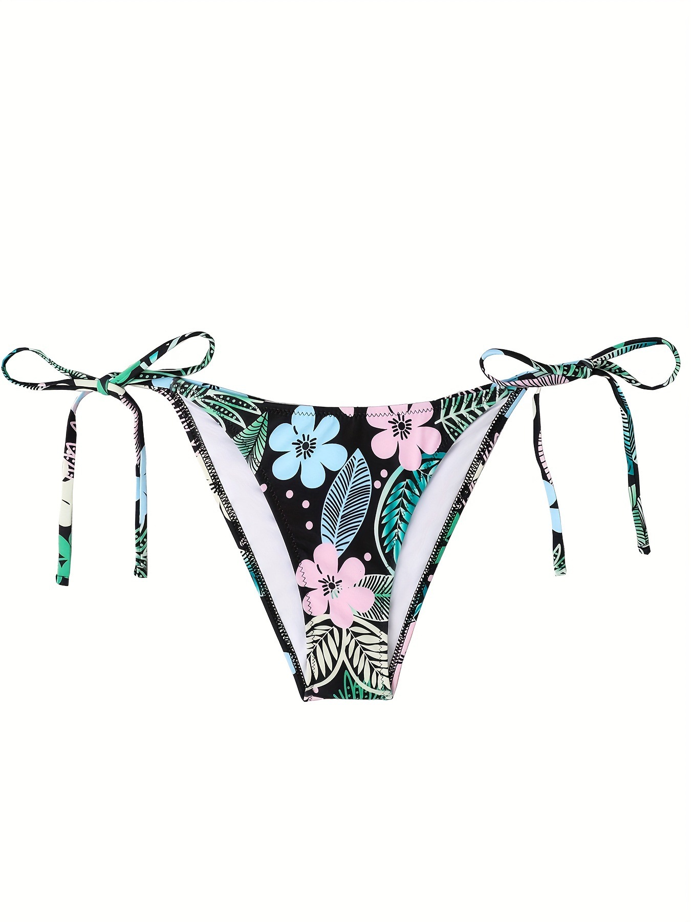 Sexy Strappy Two-piece Floral-print Swim Trunks In Multiple Patterns photo 8