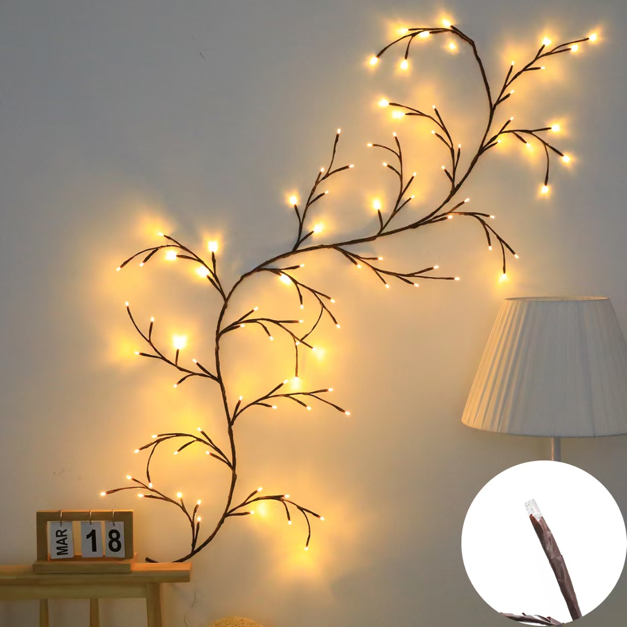 LED Vine Leaf And Flower-shaped Decorative Light String photo 2