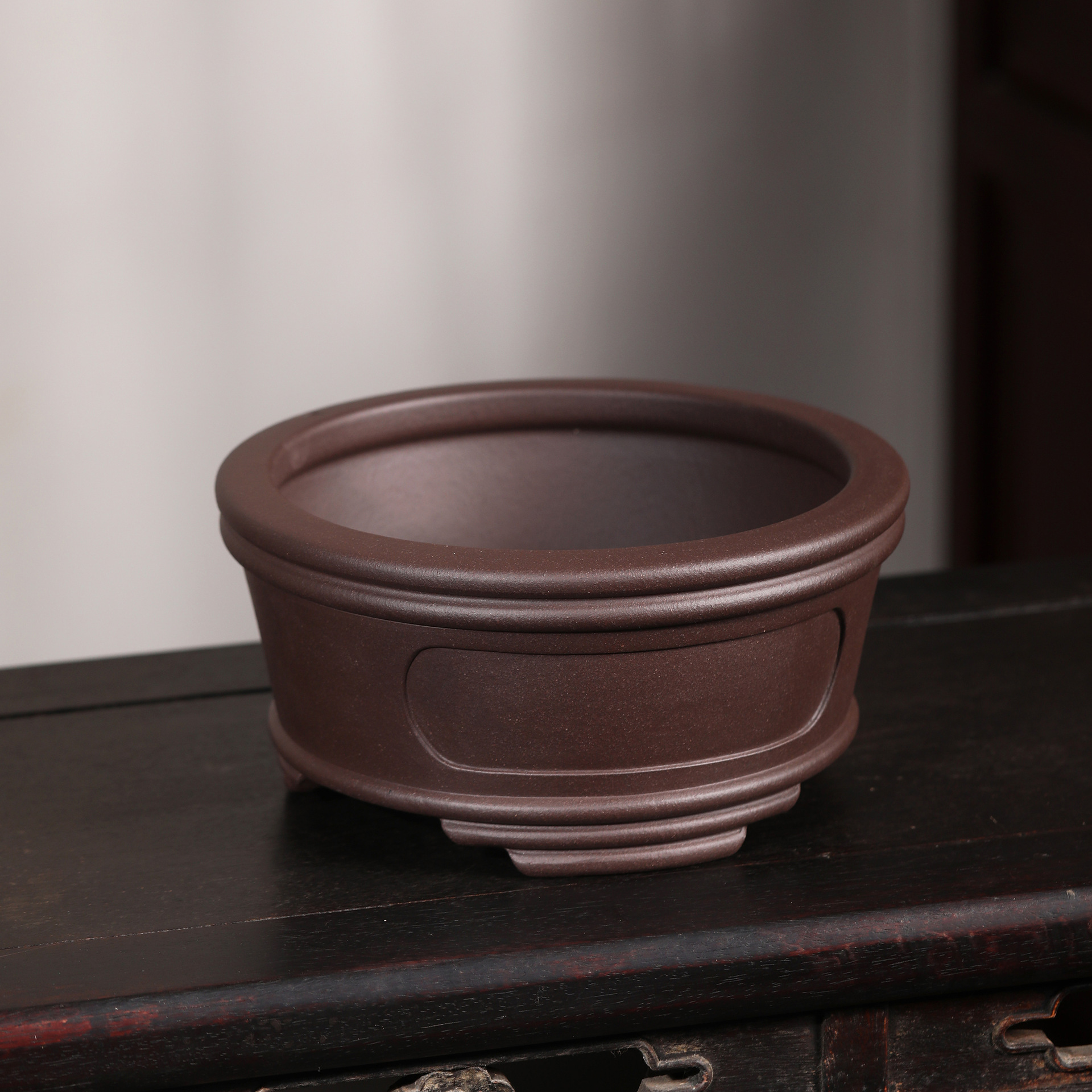 Large Round-mouth Desktop Zisha Flower Pot For Indoor And Outdoor Use In Courtyards photo 5