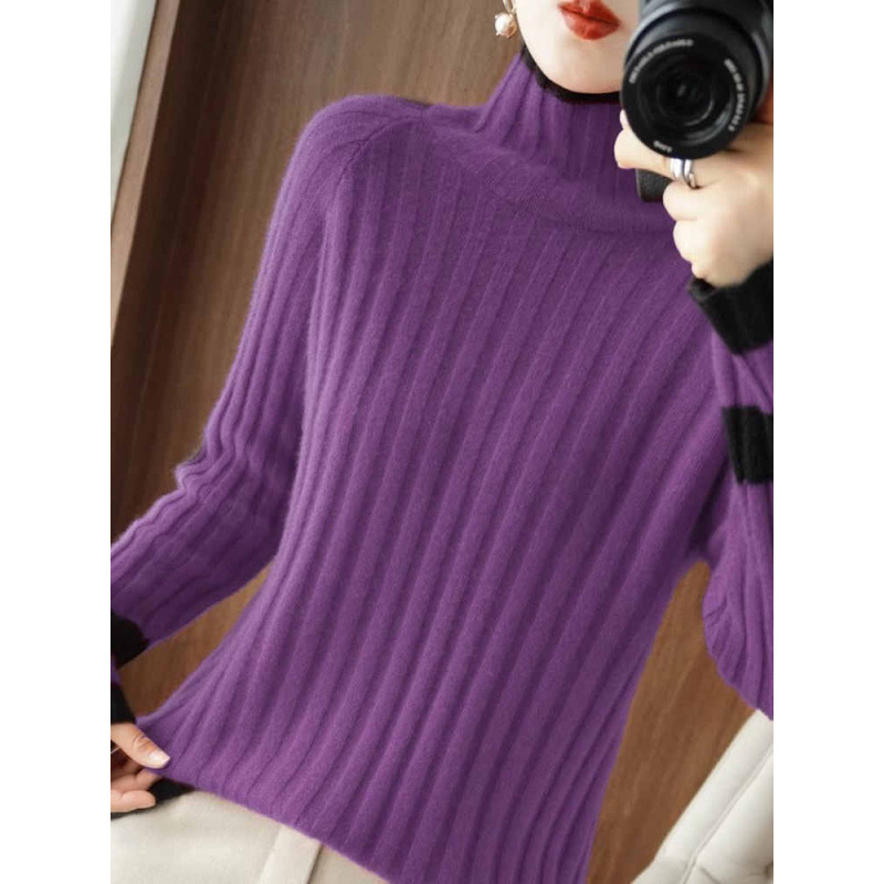 Women's Versatile Round-neck Solid-color Pullover Sweater photo 6