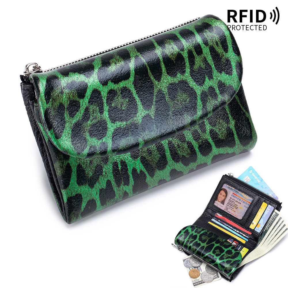 Genuine Leather Fashionable High-end Feel Short-style Womens Wallet First-layer Leather photo 2
