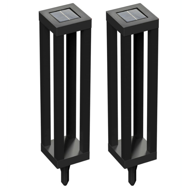 Outdoor Waterproof Square Solar-Powered Lawn Post Light photo 4