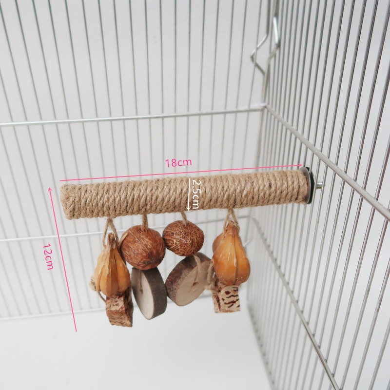 Parrot Supplies Stand Rod Hemp Rope Braided Bird Toy photo 7