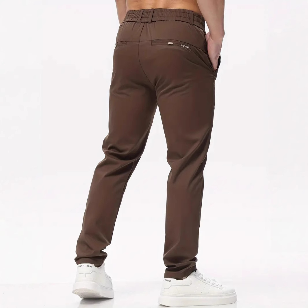 Slim-fit Straight-leg Pants Mens Versatile Stretch Trousers For Young Adults photo 6
