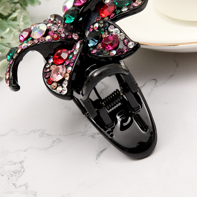 Womens Hair Clip Head Flower Three-prong Duckbill photo 2