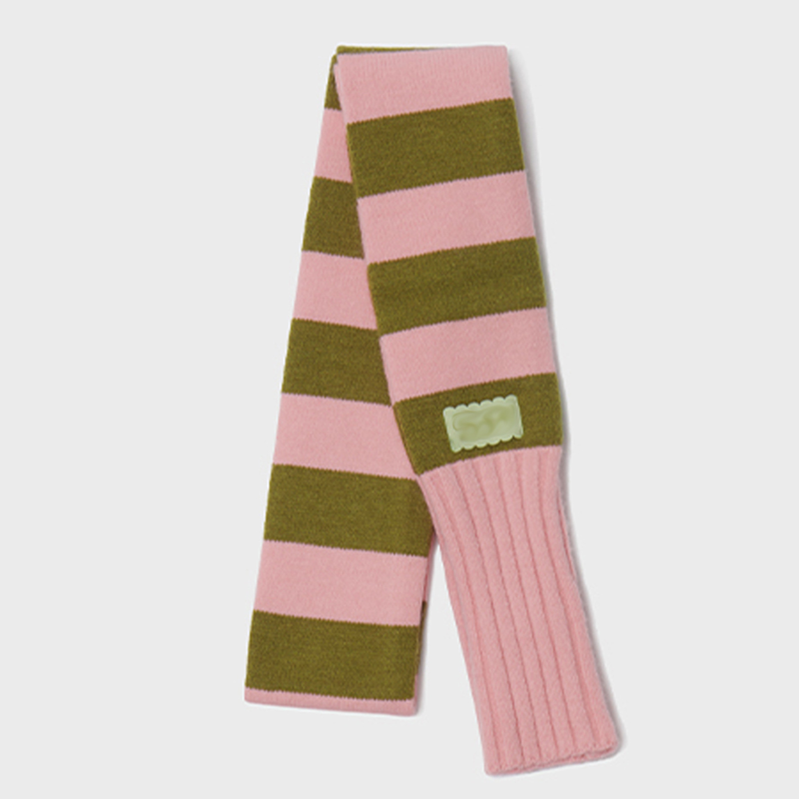 Retro Cute Striped Knitted Scarf For Women photo 8