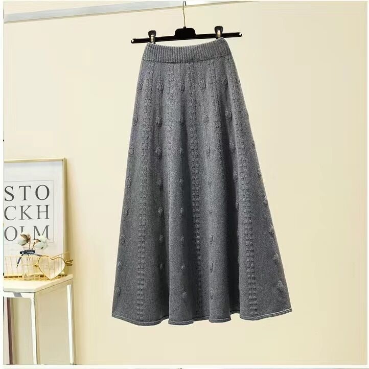 High-waisted A-line Knitted Skirt For Women photo 2