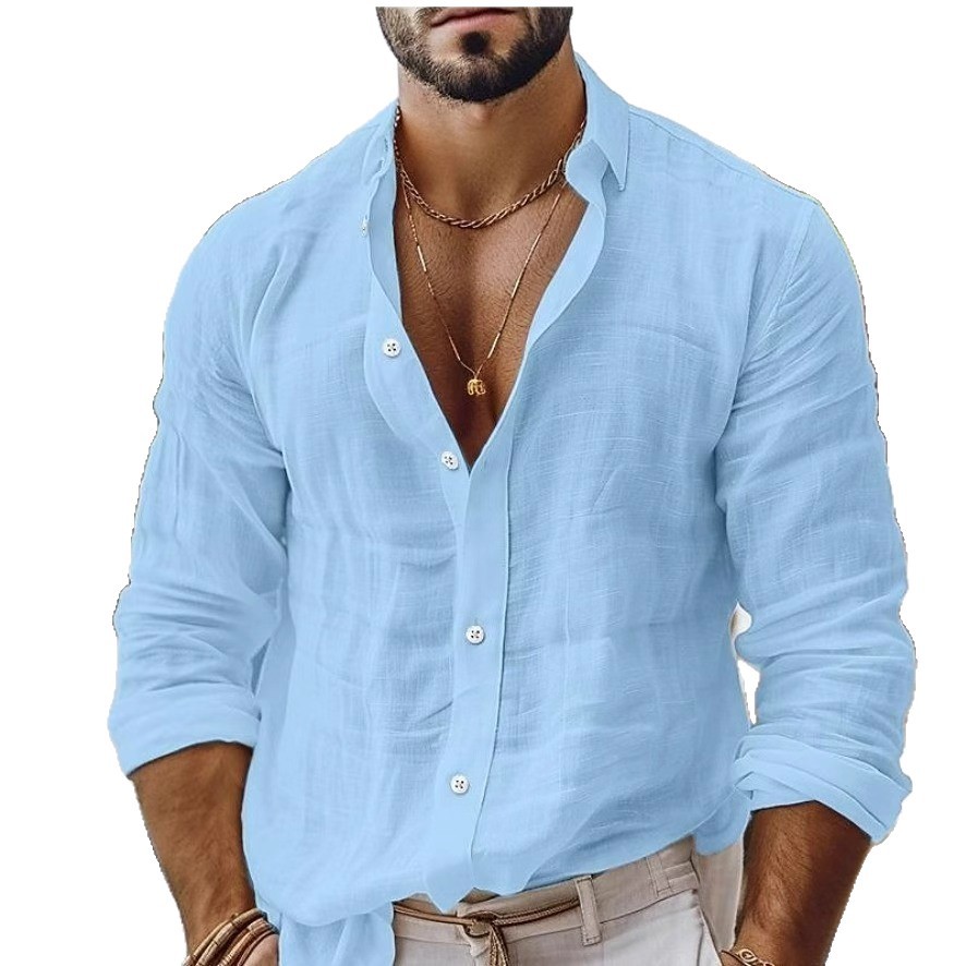 Men's Loose-fit Casual Versatile Long-sleeve Shirt photo 6