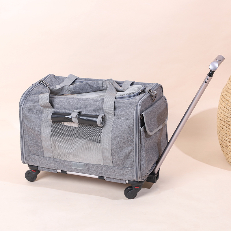 Breathable, Foldable Cat Carrier With A Pull Handle For Outdoor Pet Transport photo 2
