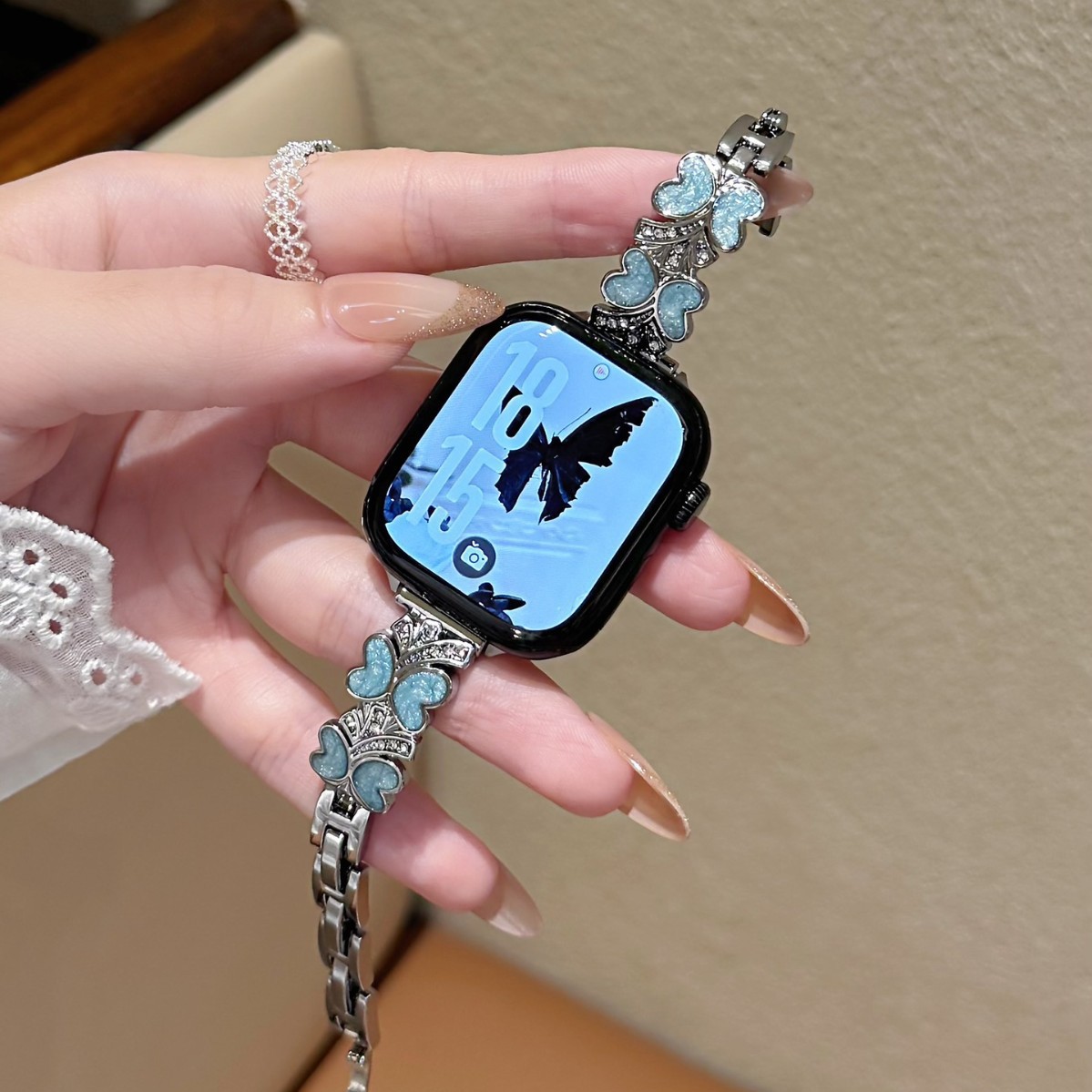 Butterfly Oil-drop Bracelet Watch Strap photo 5