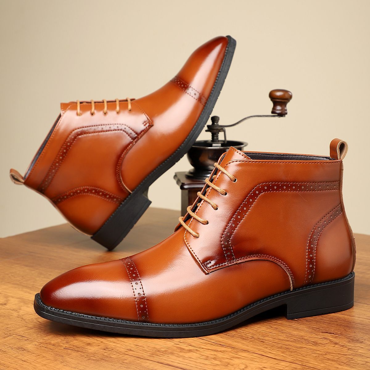 Men's Business Formal Leather Shoes Made From Full-grain Cowhide photo 5