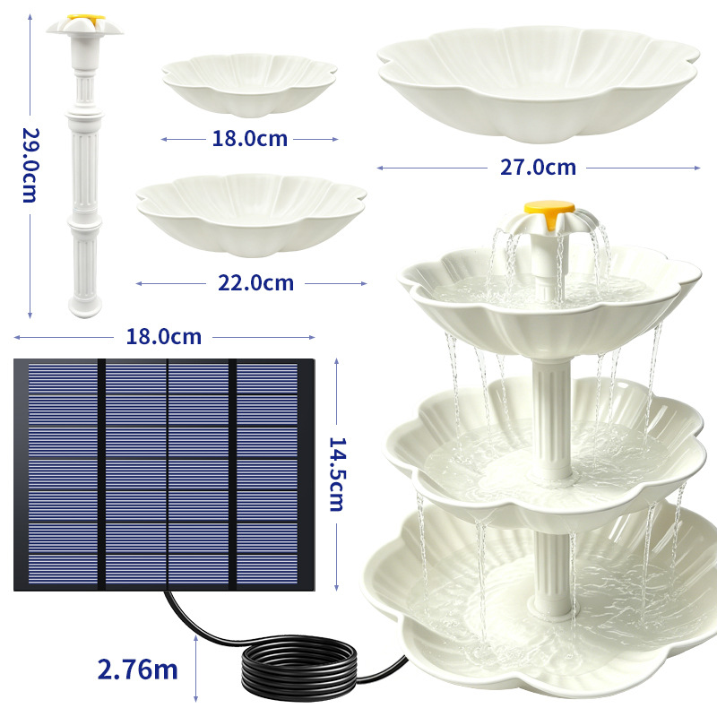 Solar-Powered Garden Pond Landscape Decorative Fountain photo 2