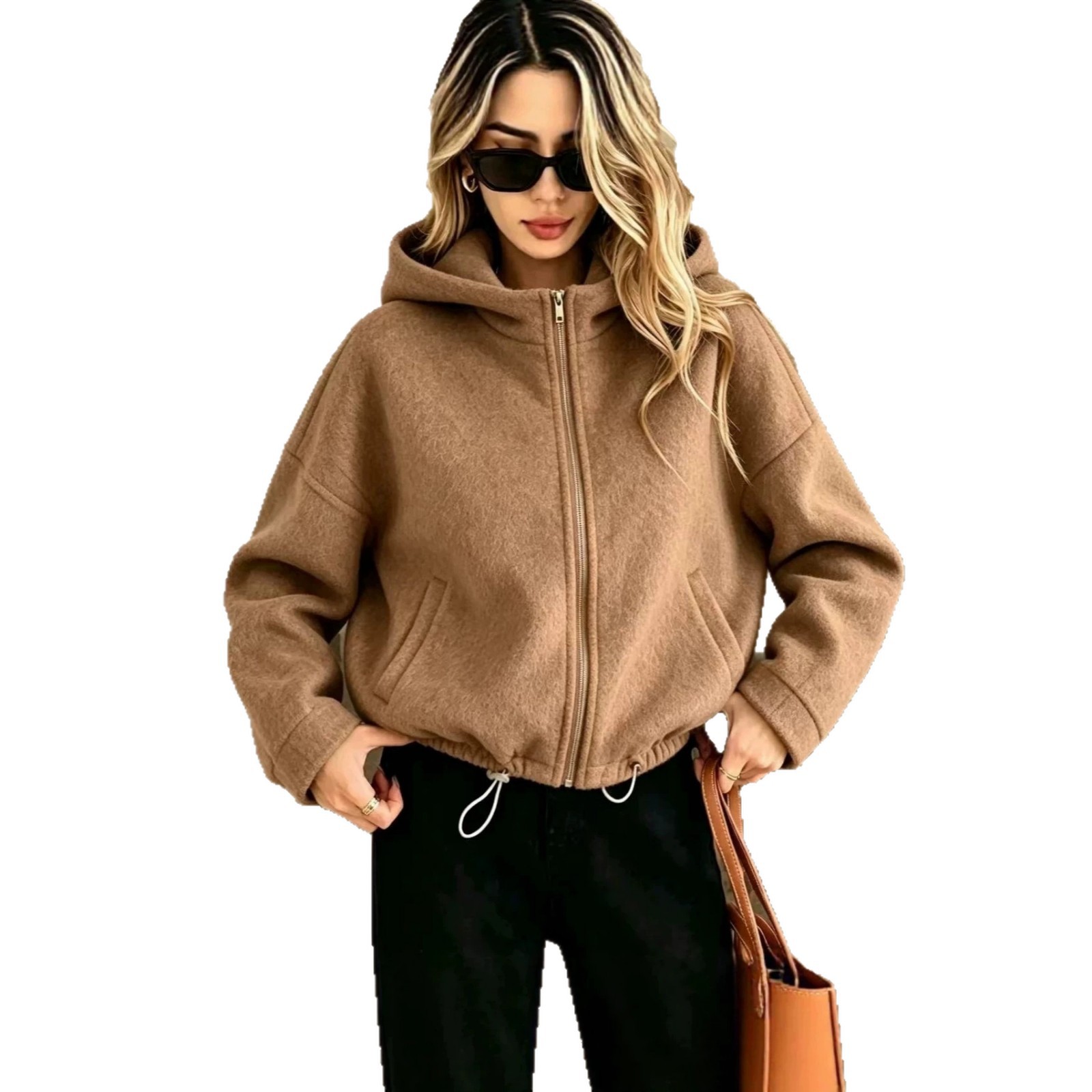 Short Hooded Wool Coat photo 4