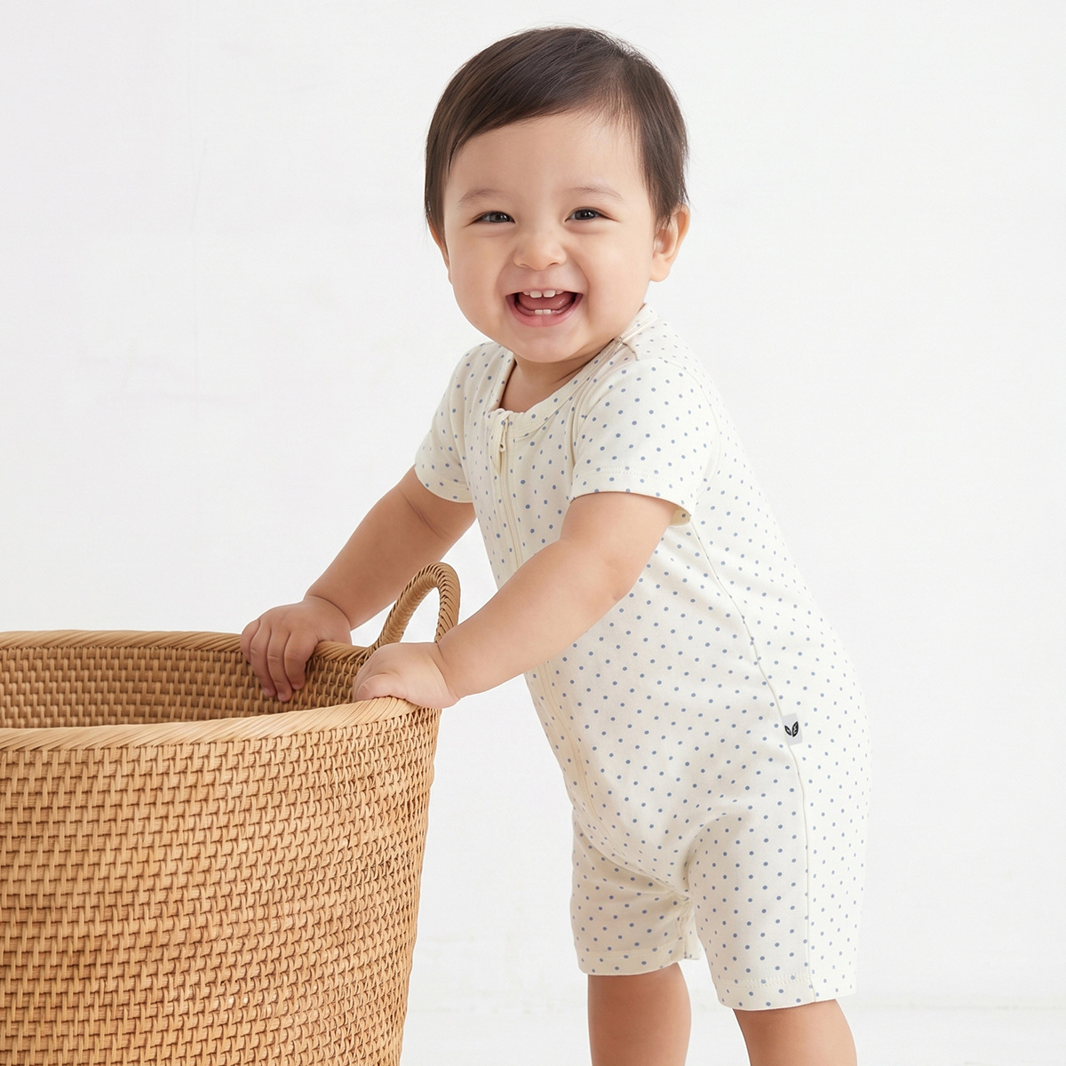 Mint Baby Romper With Zipper Summer Clothes For Boys And Girls photo 7