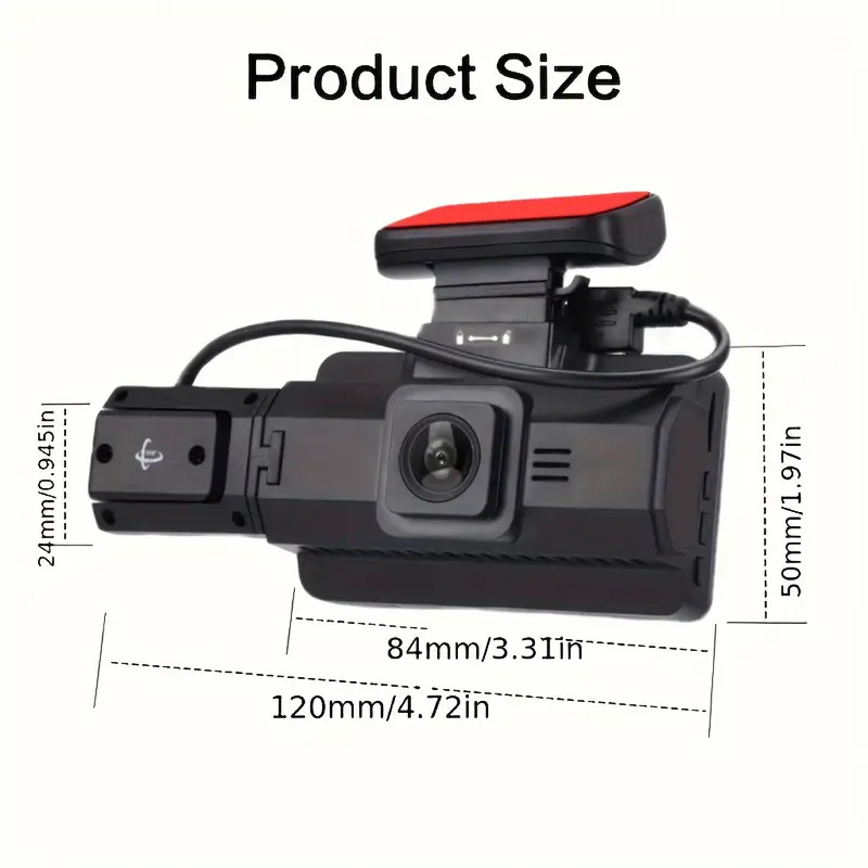 Dual-lens 3-inch Night Vision Dash Cam For In-vehicle Use photo 2