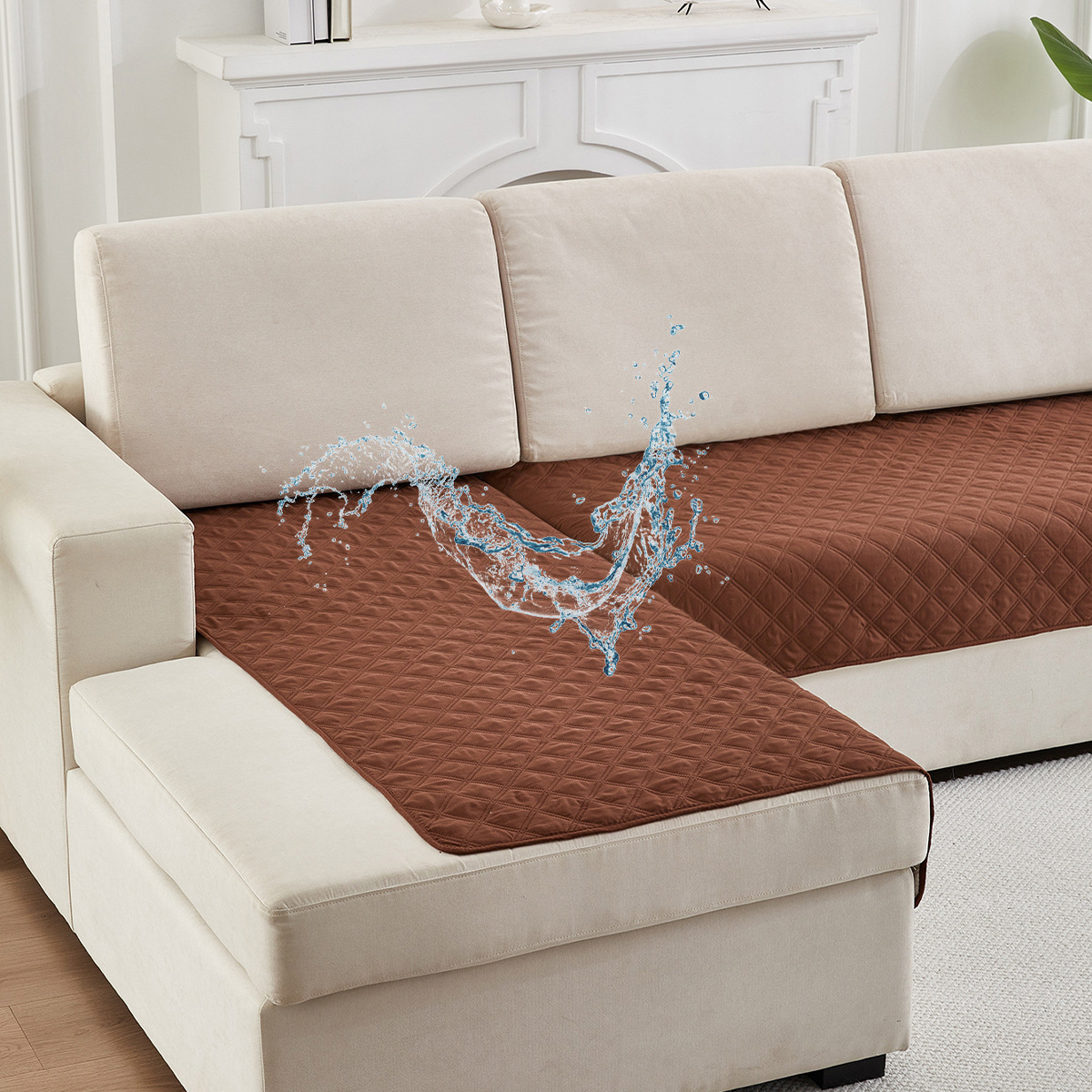 Brushed Plaid Scratch-resistant Waterproof Sofa Cushion photo 2