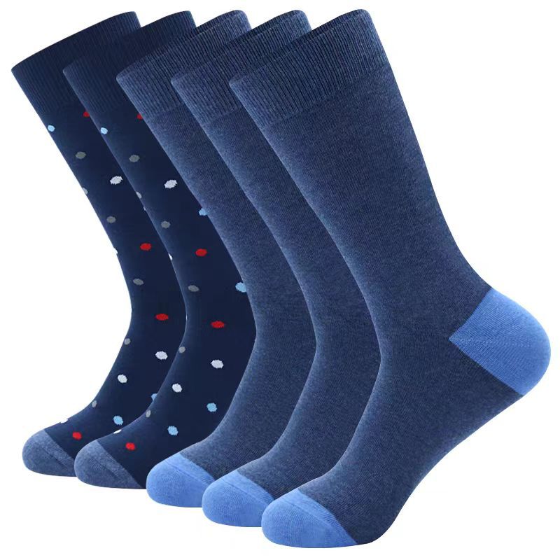 Mens Plus-Size Striped Cotton Socks photo 2