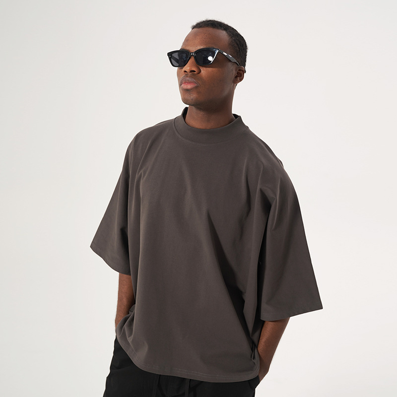 Men's Loose-fit Oversized Solid-color Top photo 7