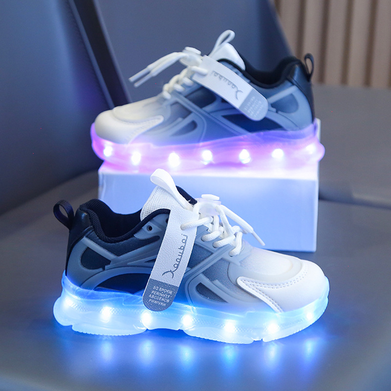 Rechargeable Glowing Shoes Colorful Light-Up Kids Shoes photo 5