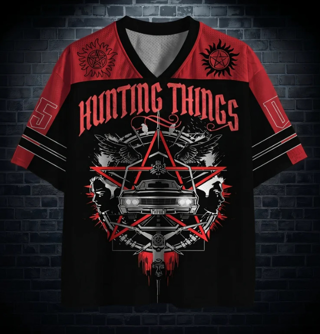 V-neck T-shirt With A Devil Skull Print photo 7
